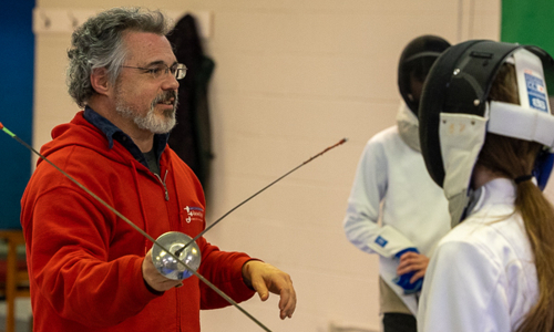 Fencing training at NBS Gym